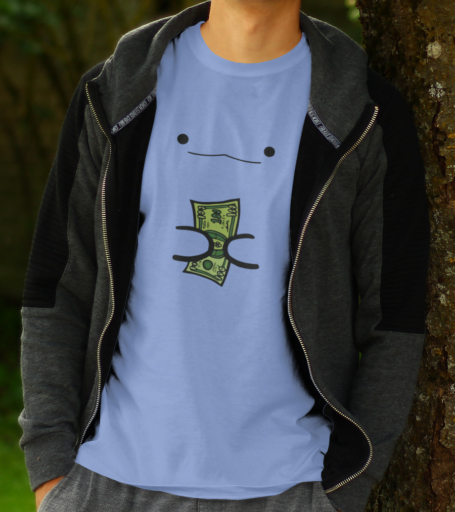 Turkey By ZHC Smiling Cartoon Creature Holding Money T-Shirt