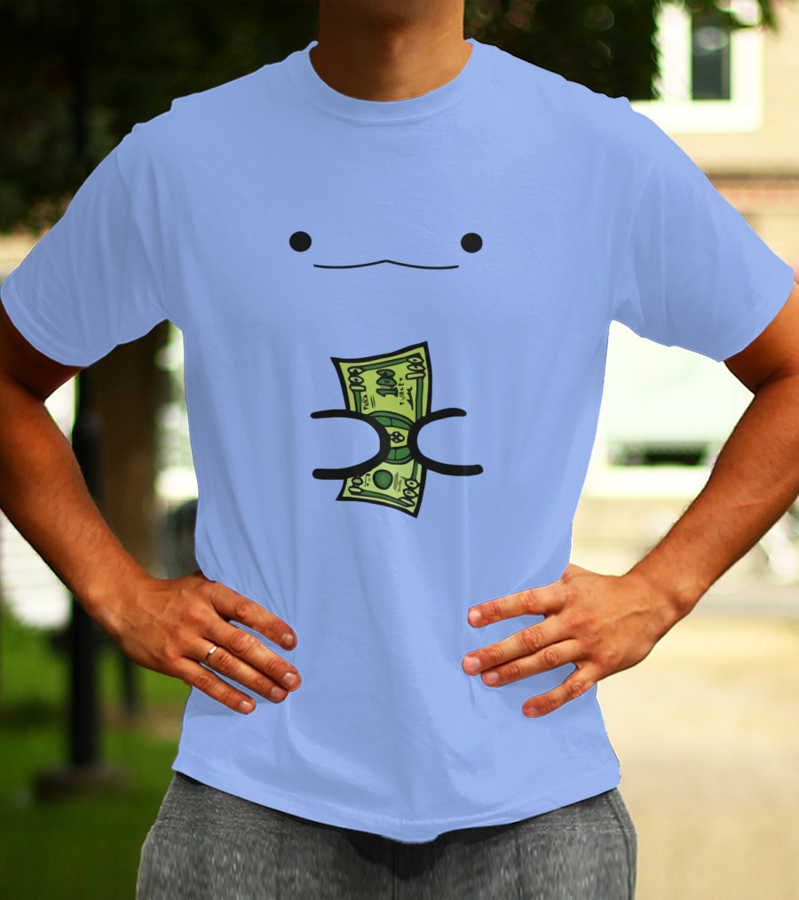 Turkey By ZHC Smiling Cartoon Creature Holding Money T-Shirt