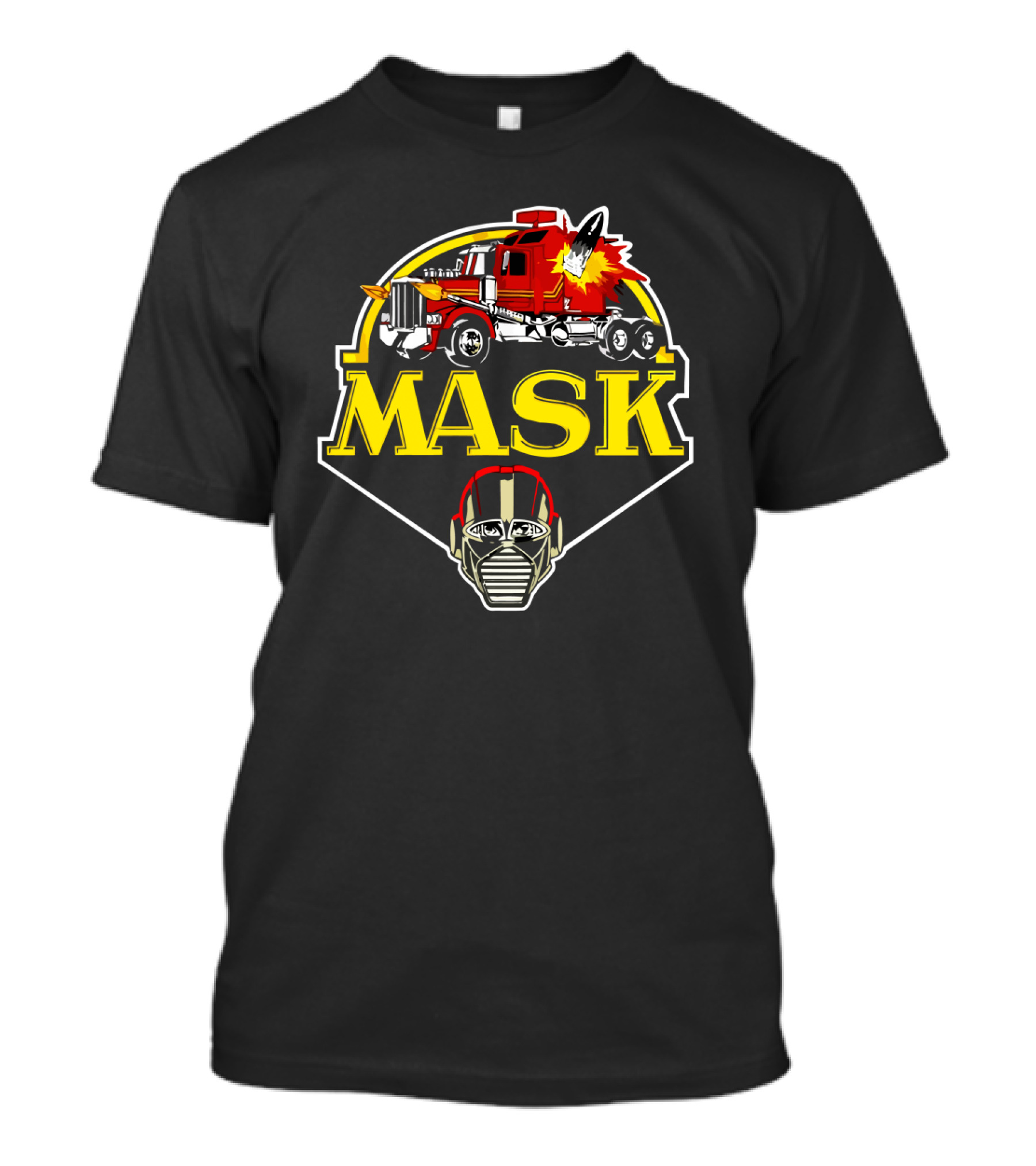 MASK Truck Explosion Face Mask T-Shirt