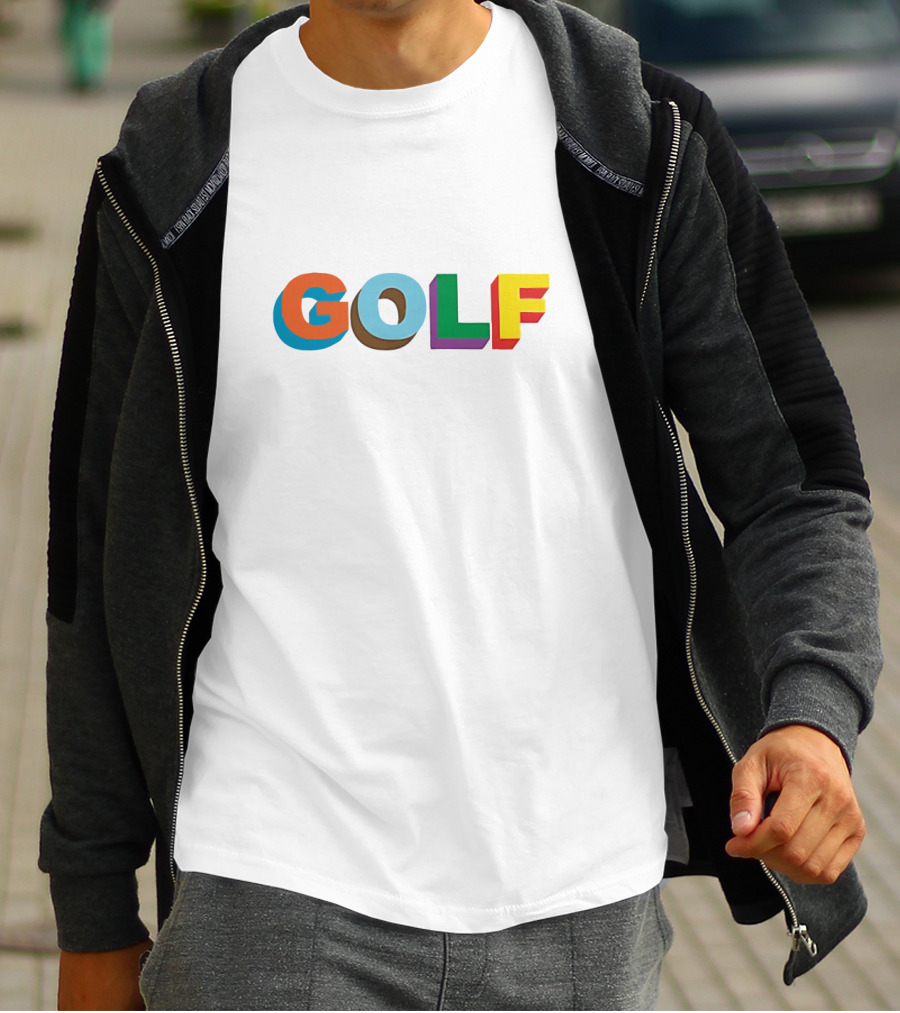 GOLF Colorful 3D Style Letters T-Shirt