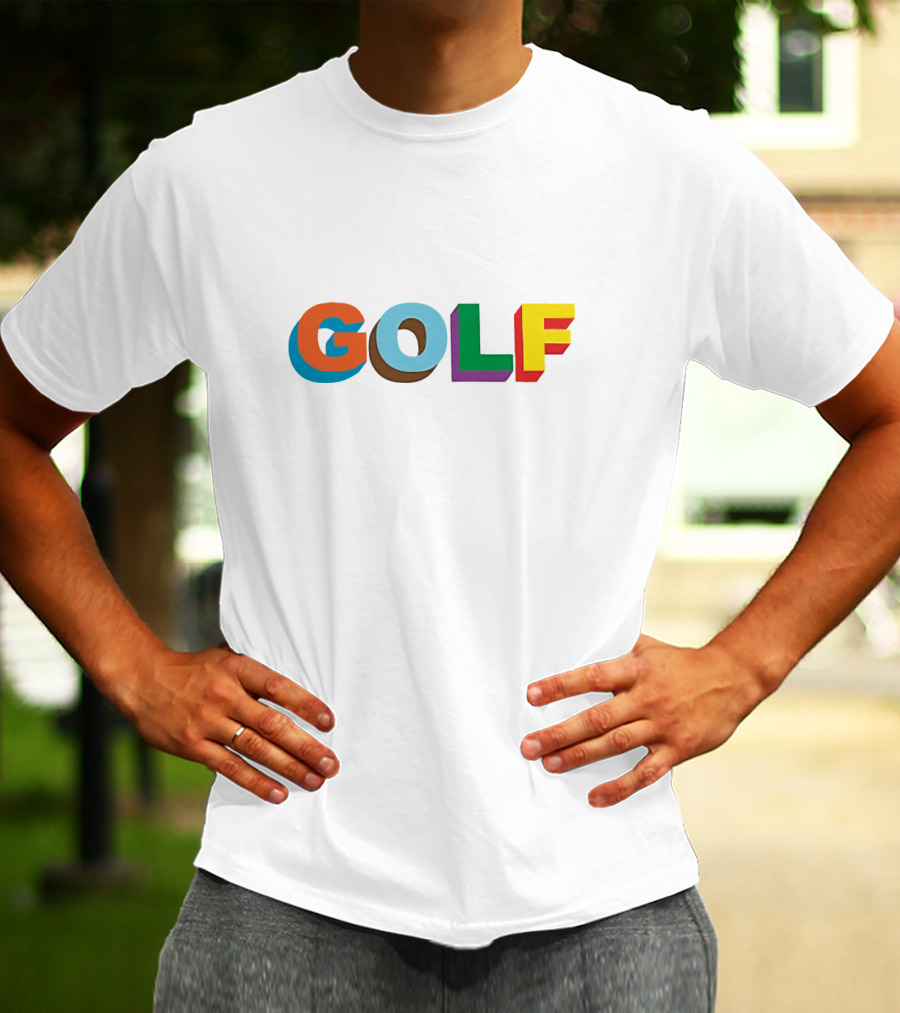 GOLF Colorful 3D Style Letters T-Shirt