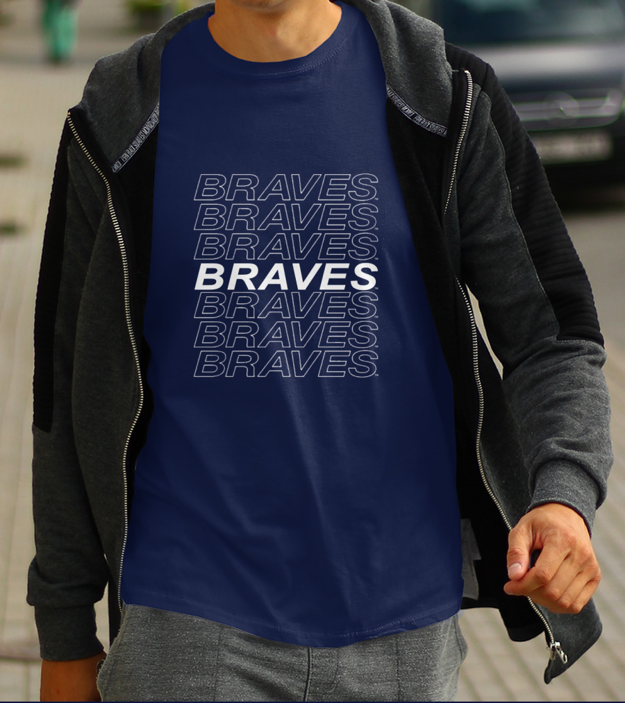 Atlanta Braves Stacked Text T-Shirt
