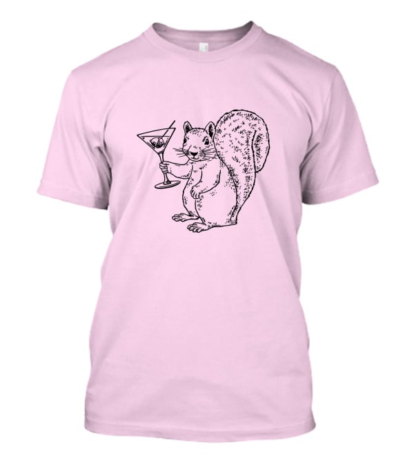 Planet Money Squirrel Holding Martini T-Shirt