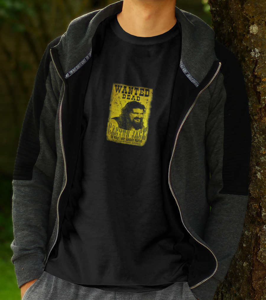 Wanted Dead Cactus Jack The World's Most Dangerous Wrestler T-Shirt