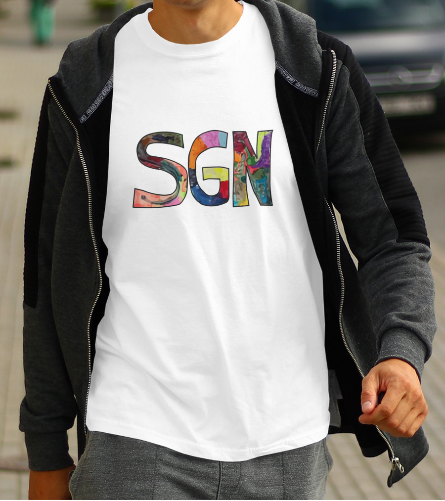 SGN Colorful Letters Merch T-Shirt