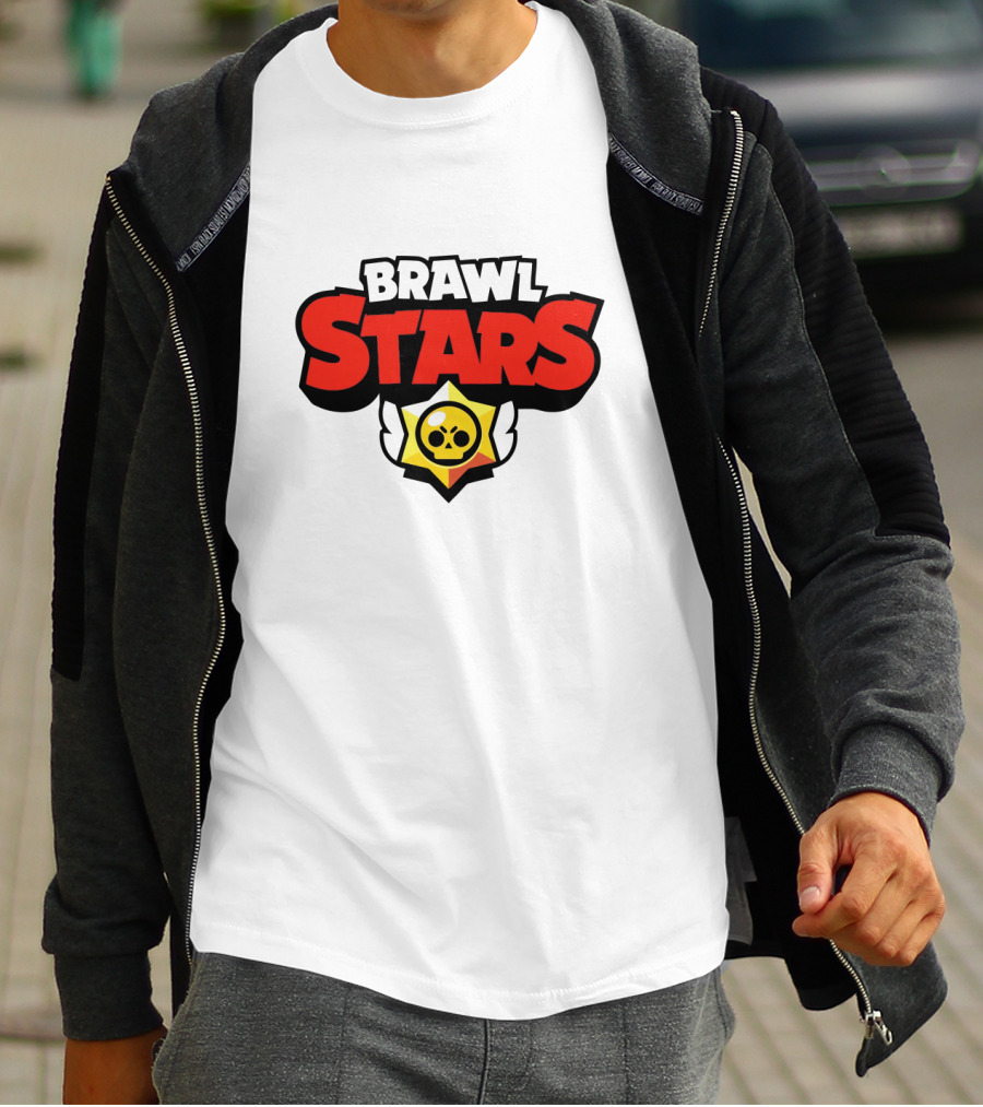 Brawl Stars Logo With Skull Winged Star T-Shirt