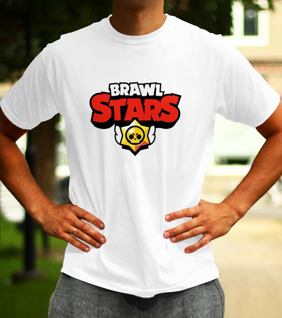 Brawl Stars Logo With Skull Winged Star T-Shirt