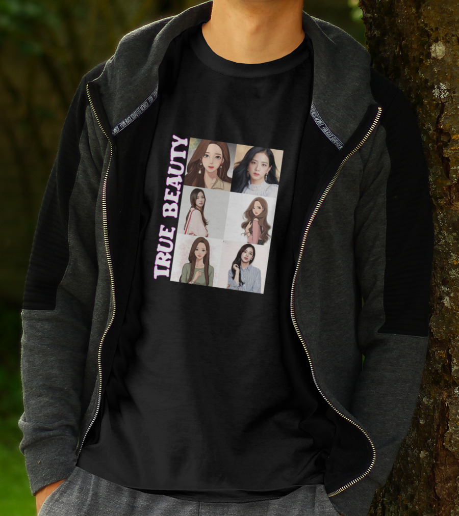 True Beauty Webtoon Inspired Character Collage T-Shirt