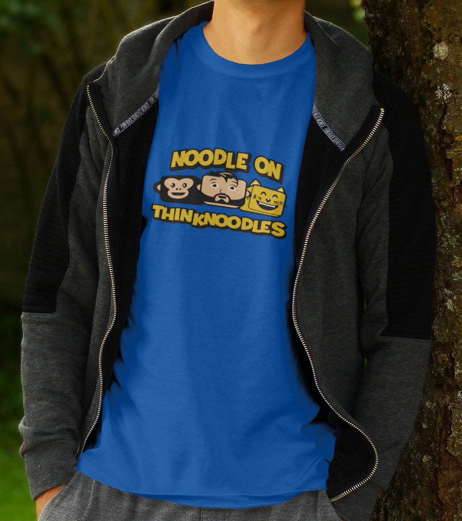 NOODLE ON THINKNOODLES Monkey Cat Icons T-Shirt