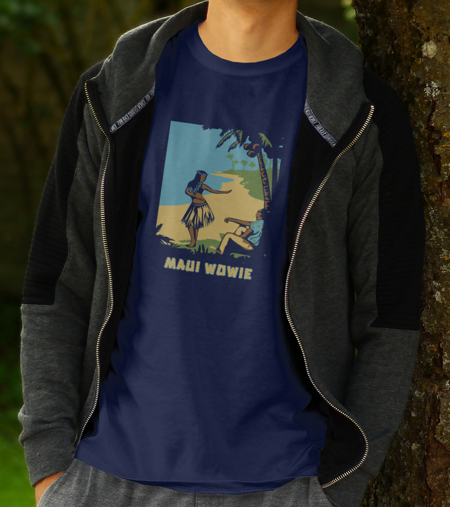 Maui Wowie Hula Beach Scene T-Shirt