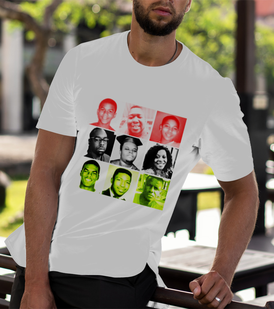 Black Victims Of Police Brutality Remembered In Powerful Collage T-Shirt