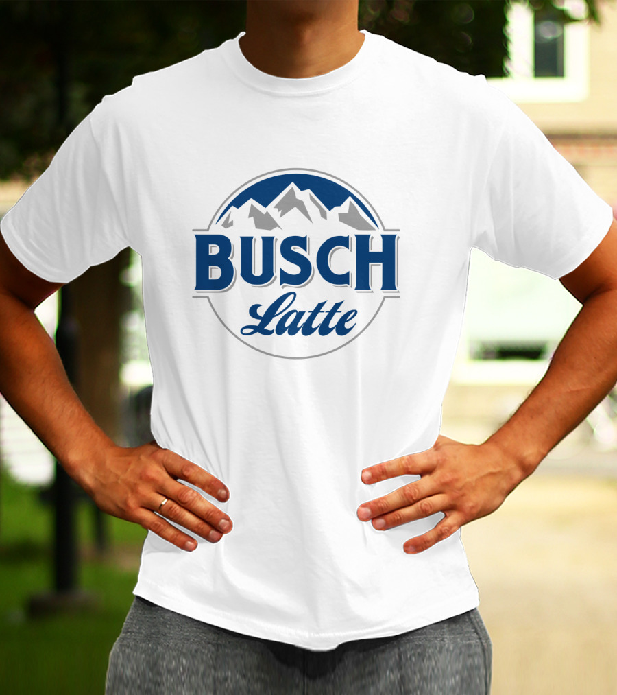 Busch Latte Parody Logo With Mountain T-Shirt