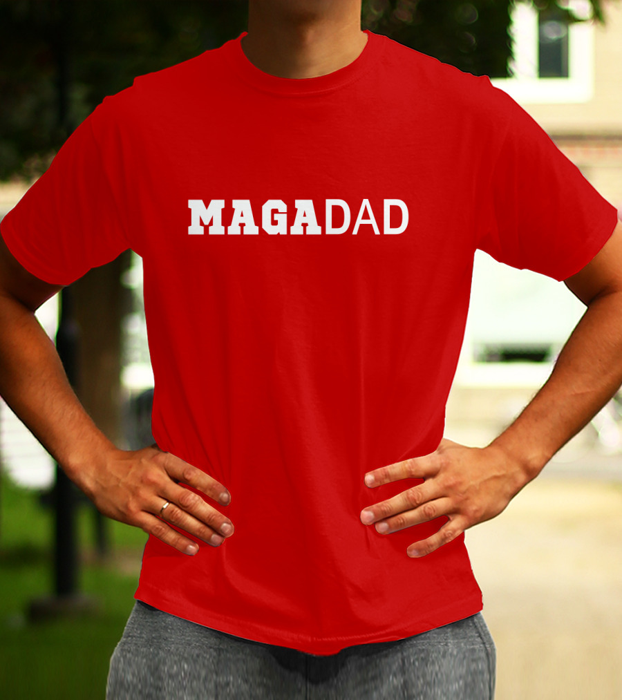 MAGA Dad Bold Red T-Shirt