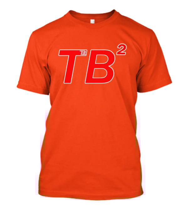 TB² TB12 Red And White Icon On Orange Background T-Shirt