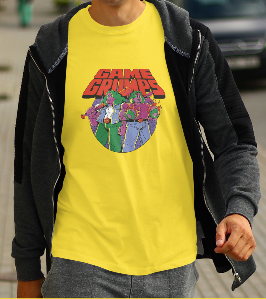 Game Grumps Retro Beat 'Em Up Characters Fiery Brawlers T-Shirt