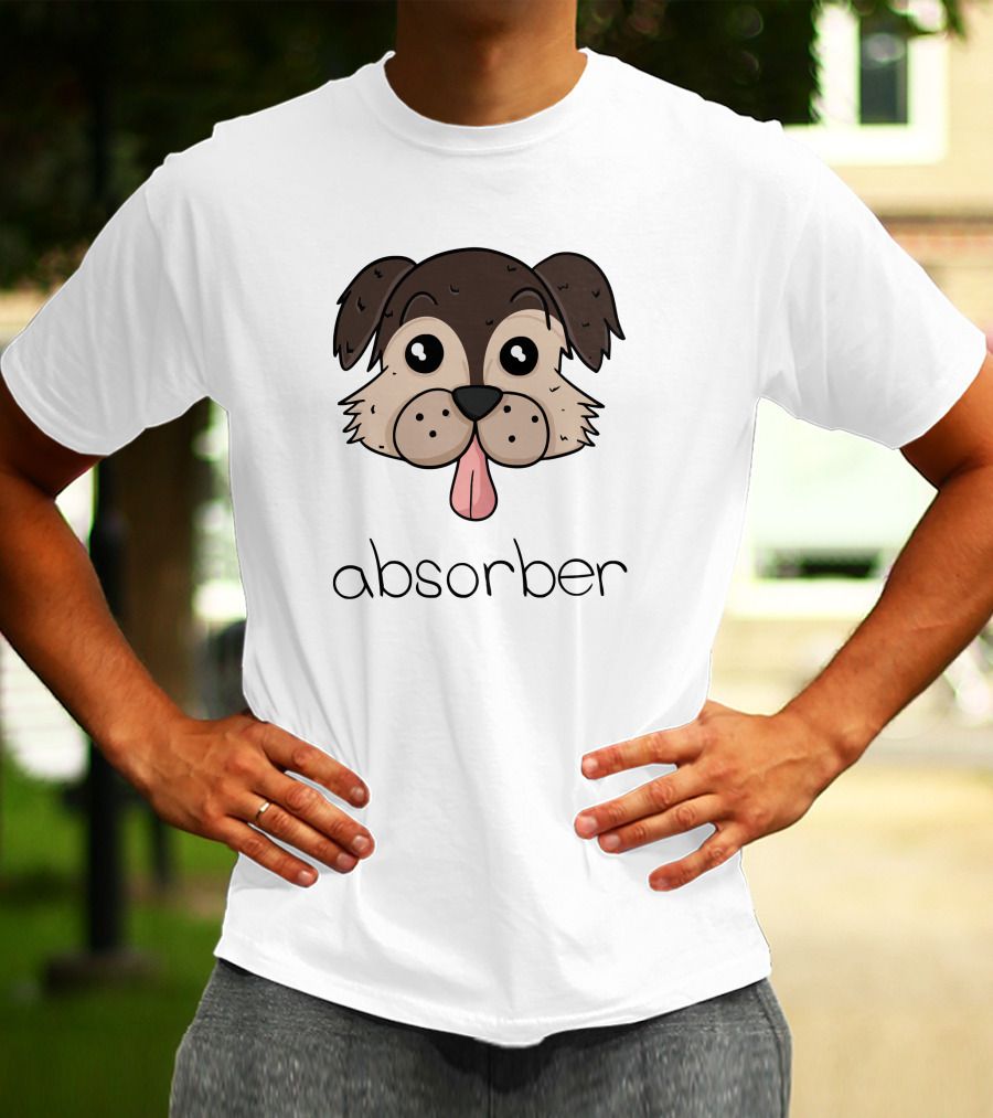 Absorber Dog Cartoon Illustration Image T-Shirt