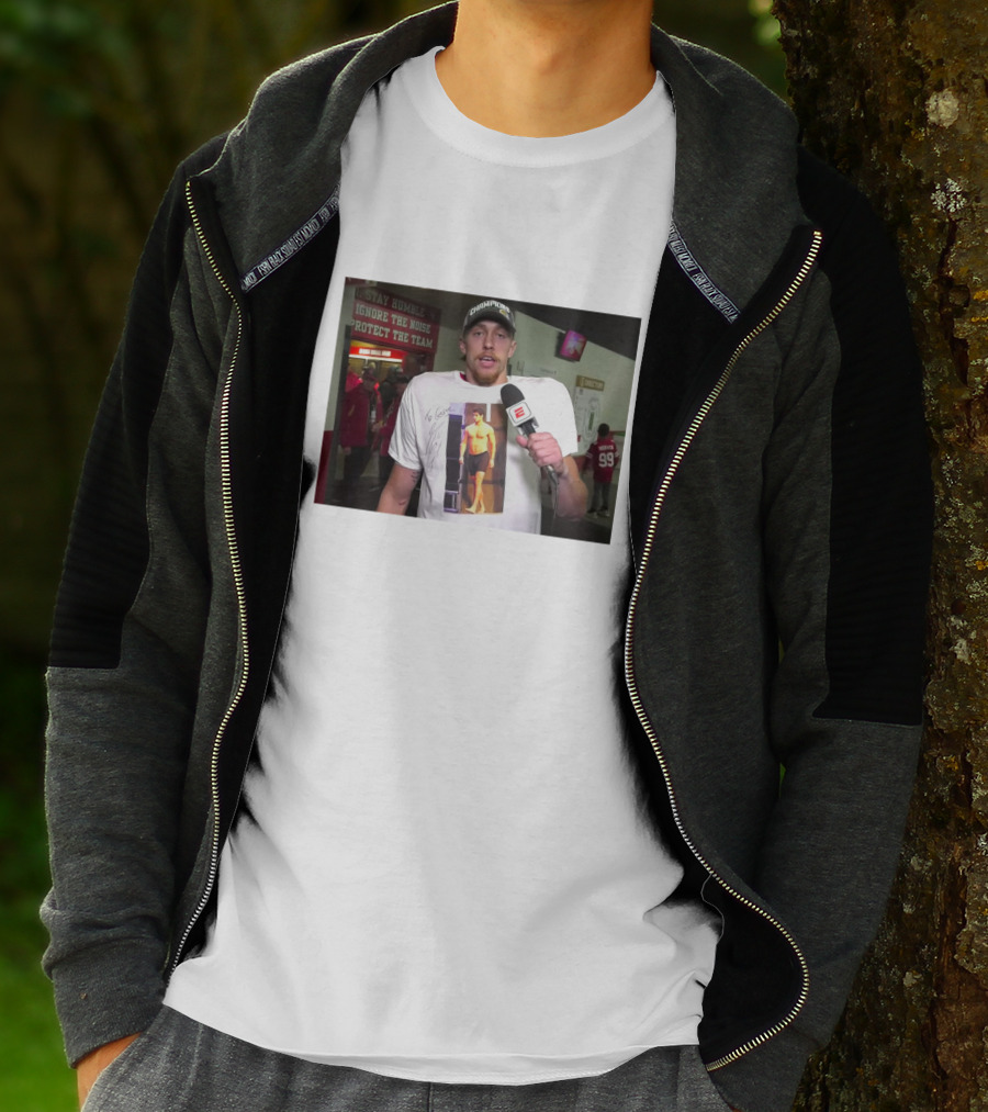 George Kittle Wearing Jimmy G Shirt ESPN Interview T-Shirt