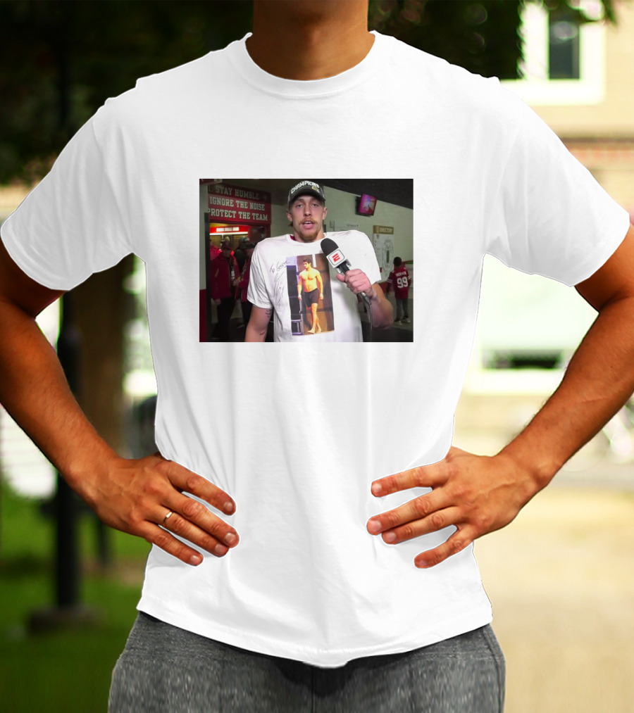 George Kittle Wearing Jimmy G Shirt ESPN Interview T-Shirt