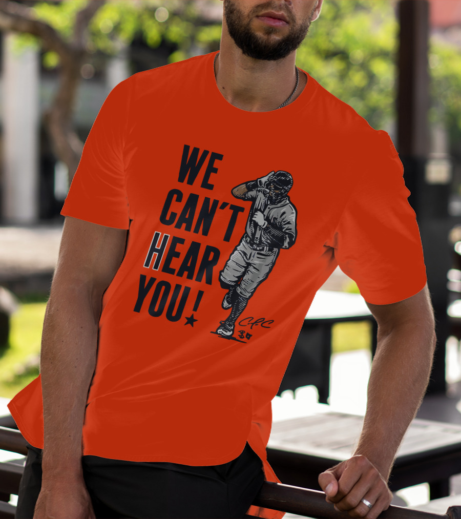 We Can't Hear You Baseball Celebration CFC 37 T-Shirt