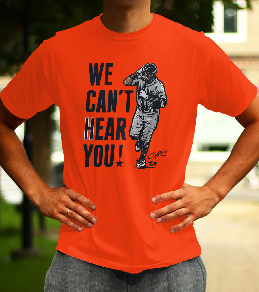We Can't Hear You Baseball Celebration CFC 37 T-Shirt
