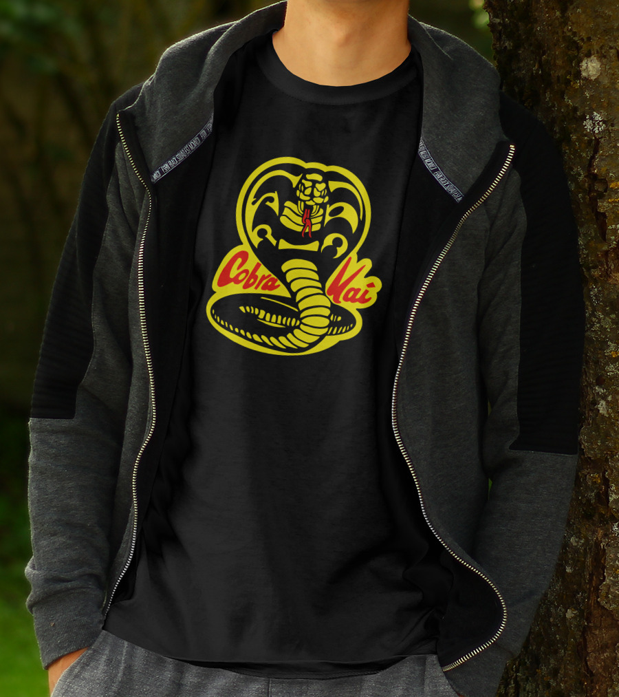 Cobra Kai Snake Logo Karate Series Yellow T-Shirt
