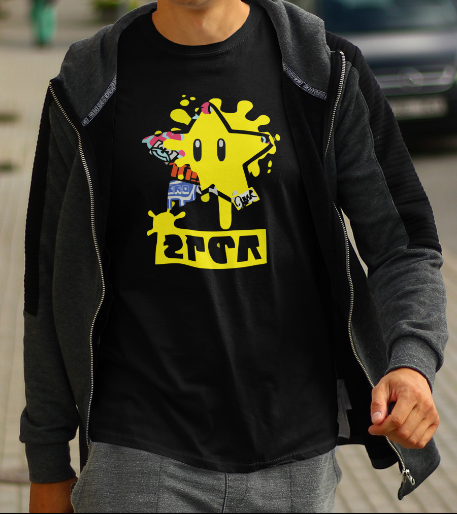 Splatfest Mario Star Ink Graphic Uper 8025 T-Shirt