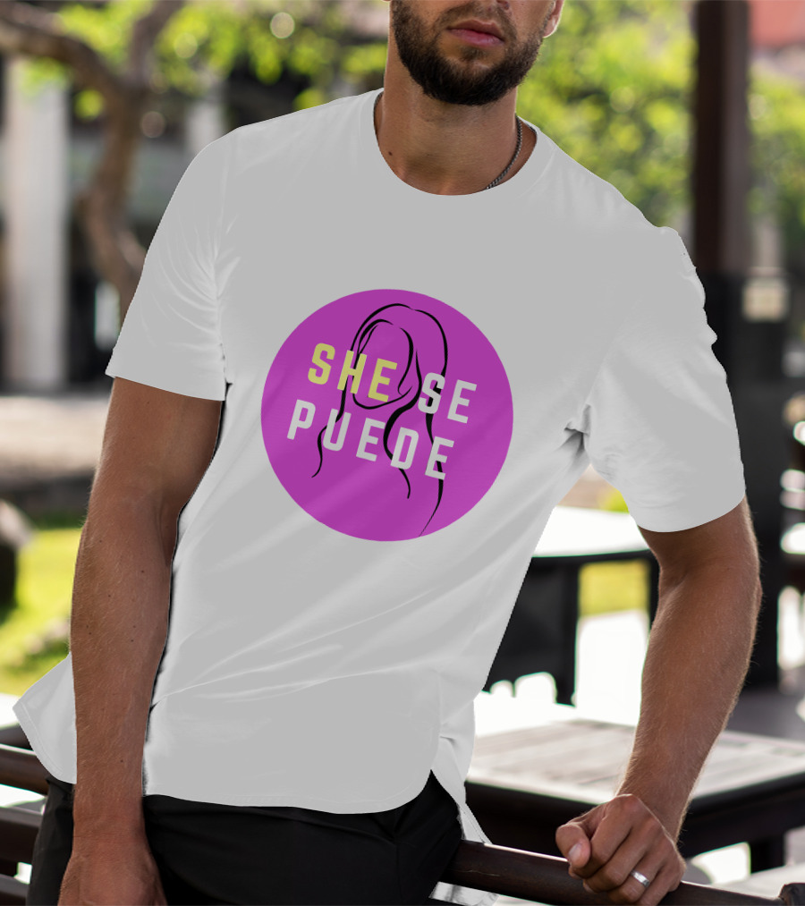 SHE SE PUEDE Purple Circle T-Shirt