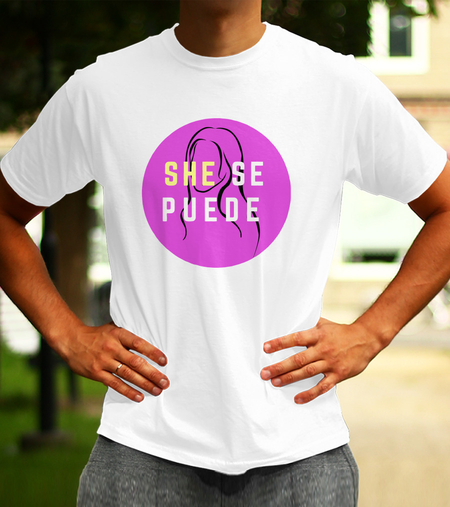 SHE SE PUEDE Purple Circle T-Shirt
