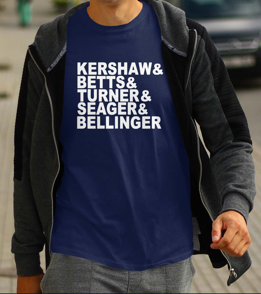 Kershaw Betts Turner Seager Bellinger Dodgers Fab Five T-Shirt