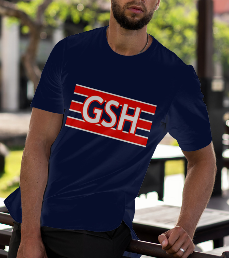 GSH Chicago Bears Stripe Emblem T-Shirt