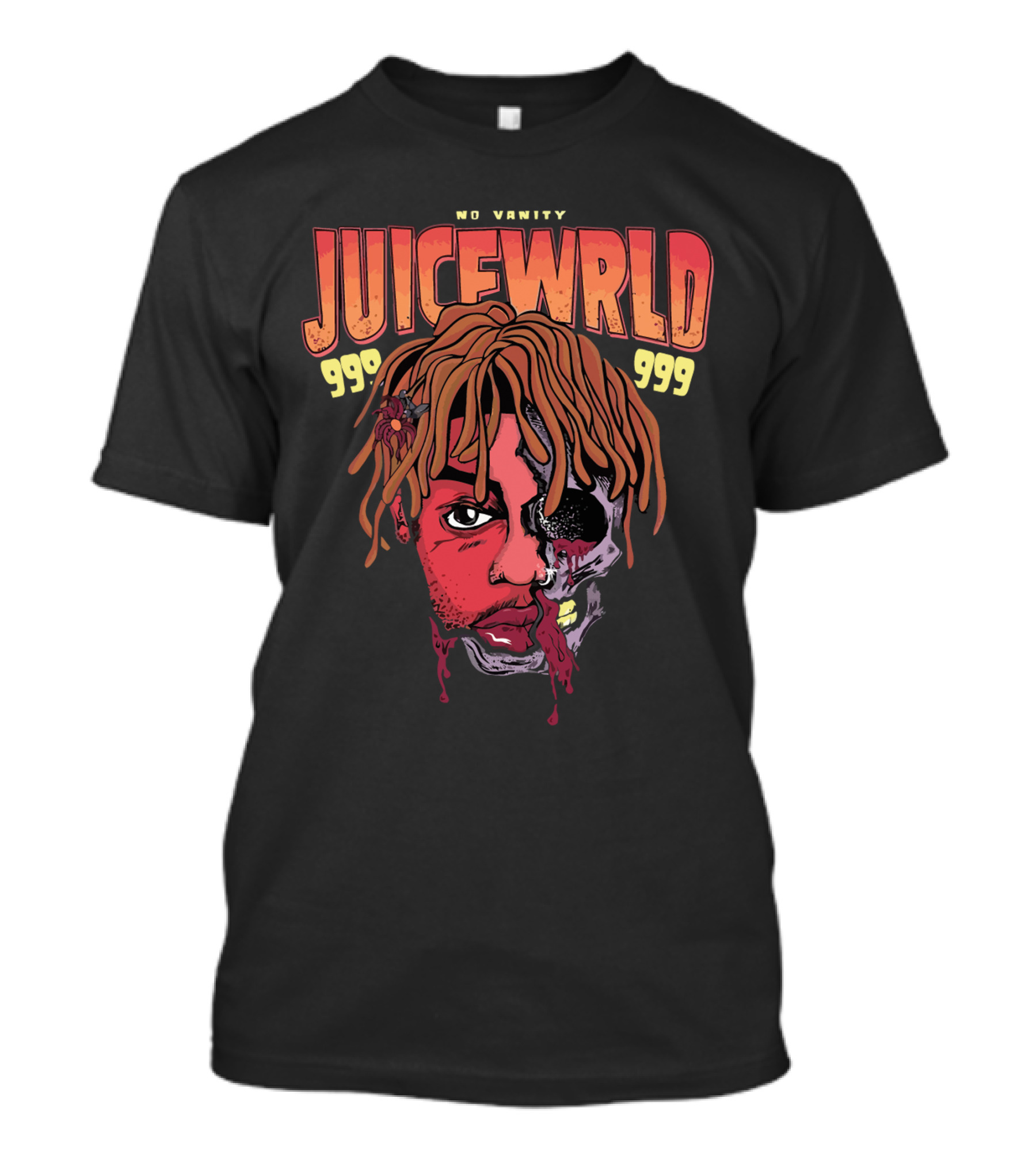 JUICE WRLD No Vanity 999 Skull Face T-Shirt