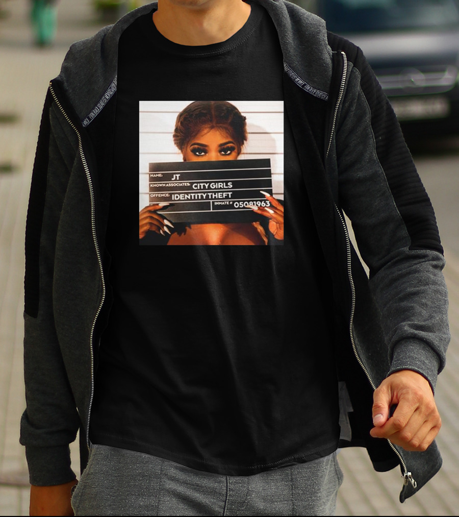 JT Identity Theft Mugshot City Girls T-Shirt