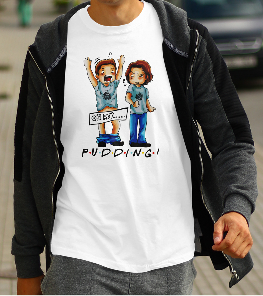 Supernatural Oh My Pudding Comic Characters T-Shirt