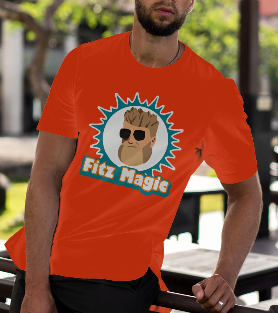 Fitzmagic Miami Dolphins Bearded Icon With Sunglasses T-Shirt