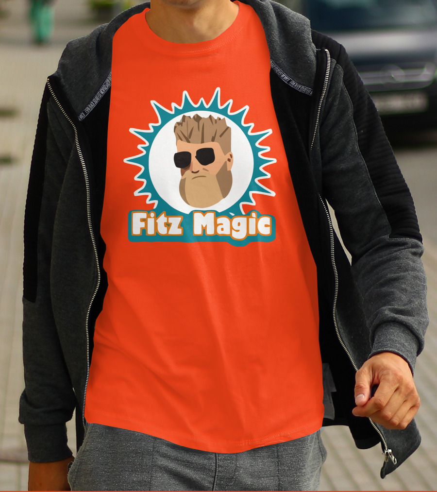 Fitzmagic Miami Dolphins Bearded Icon With Sunglasses T-Shirt