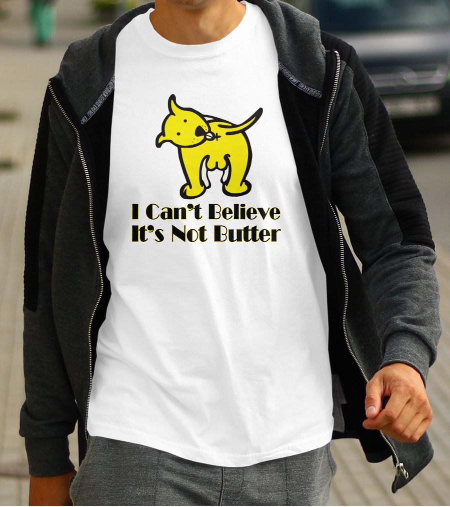 I Can't Believe It's Not Butter Yellow Dog T-Shirt