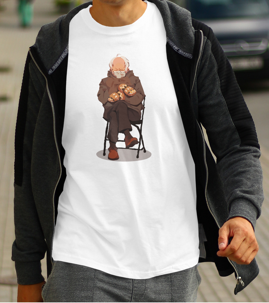 Bernie Sanders Sitting With Mittens Fanart T-Shirt
