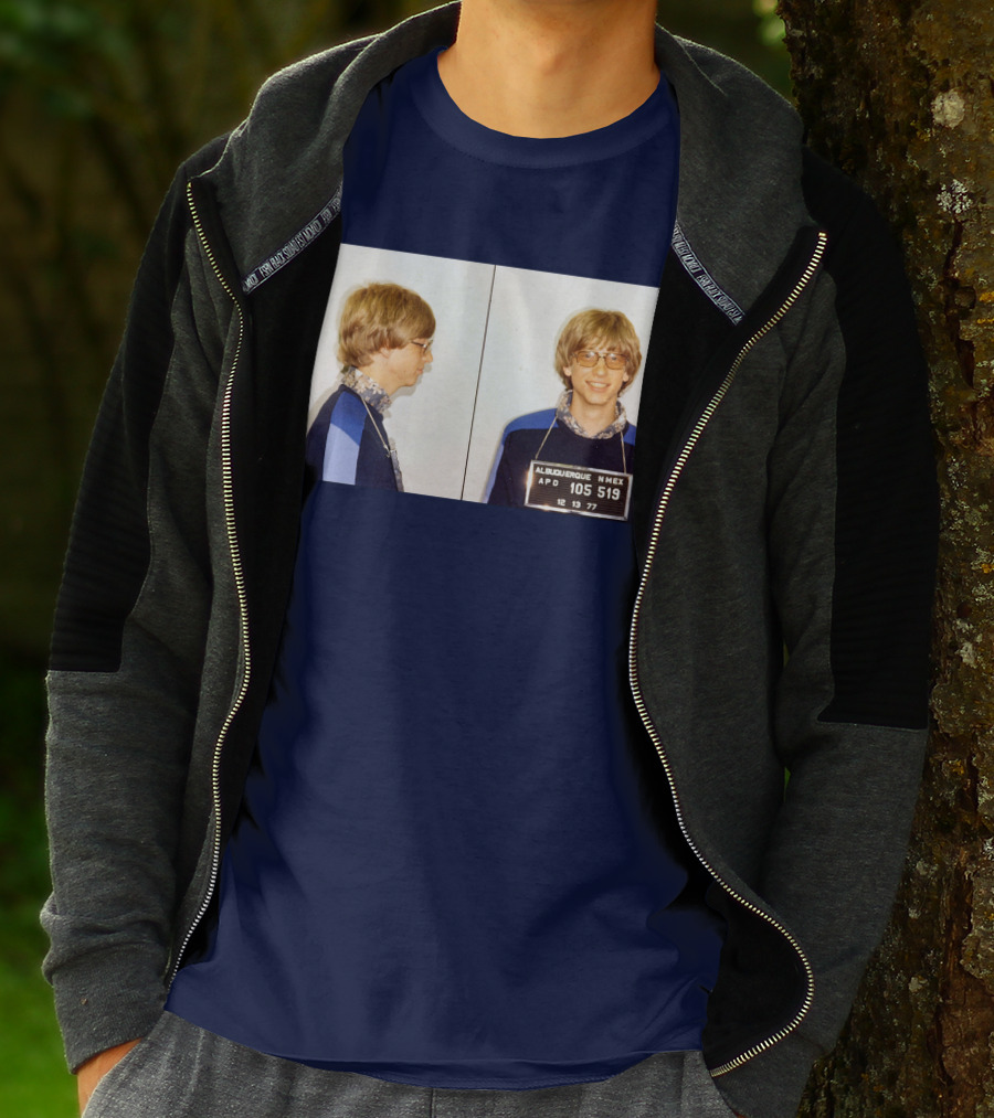 Bill Gates Albuquerque Mugshot 1977 T-Shirt