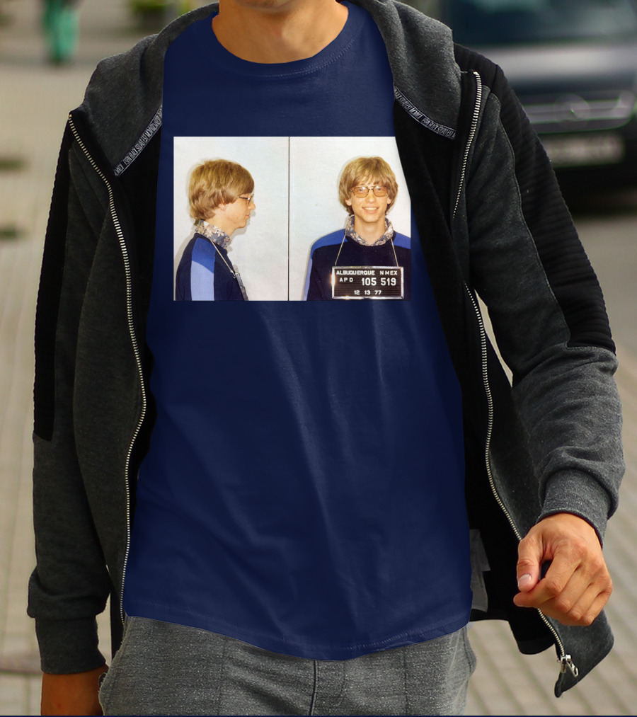 Bill Gates Albuquerque Mugshot 1977 T-Shirt