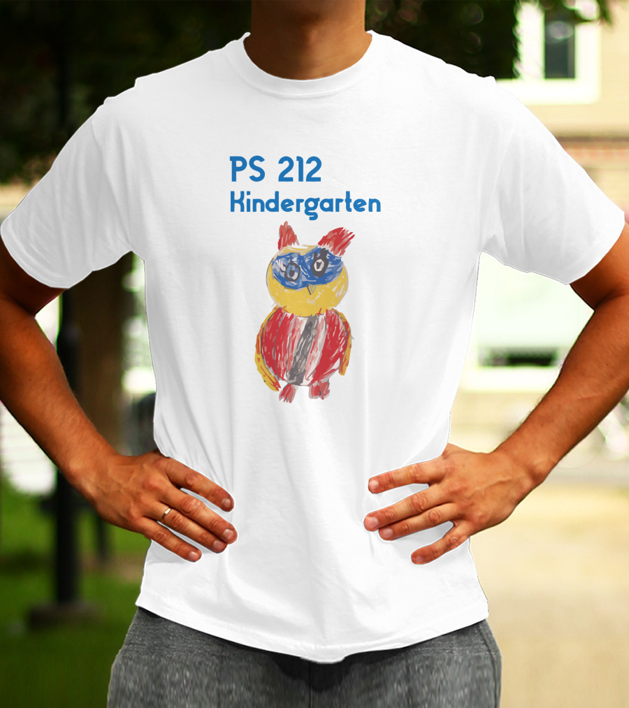 PS 212 Kindergarten Colorful Owl Drawing T-Shirt