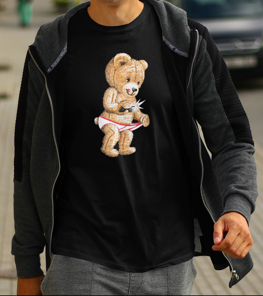 Teddy Bear Selfie Flash T-Shirt