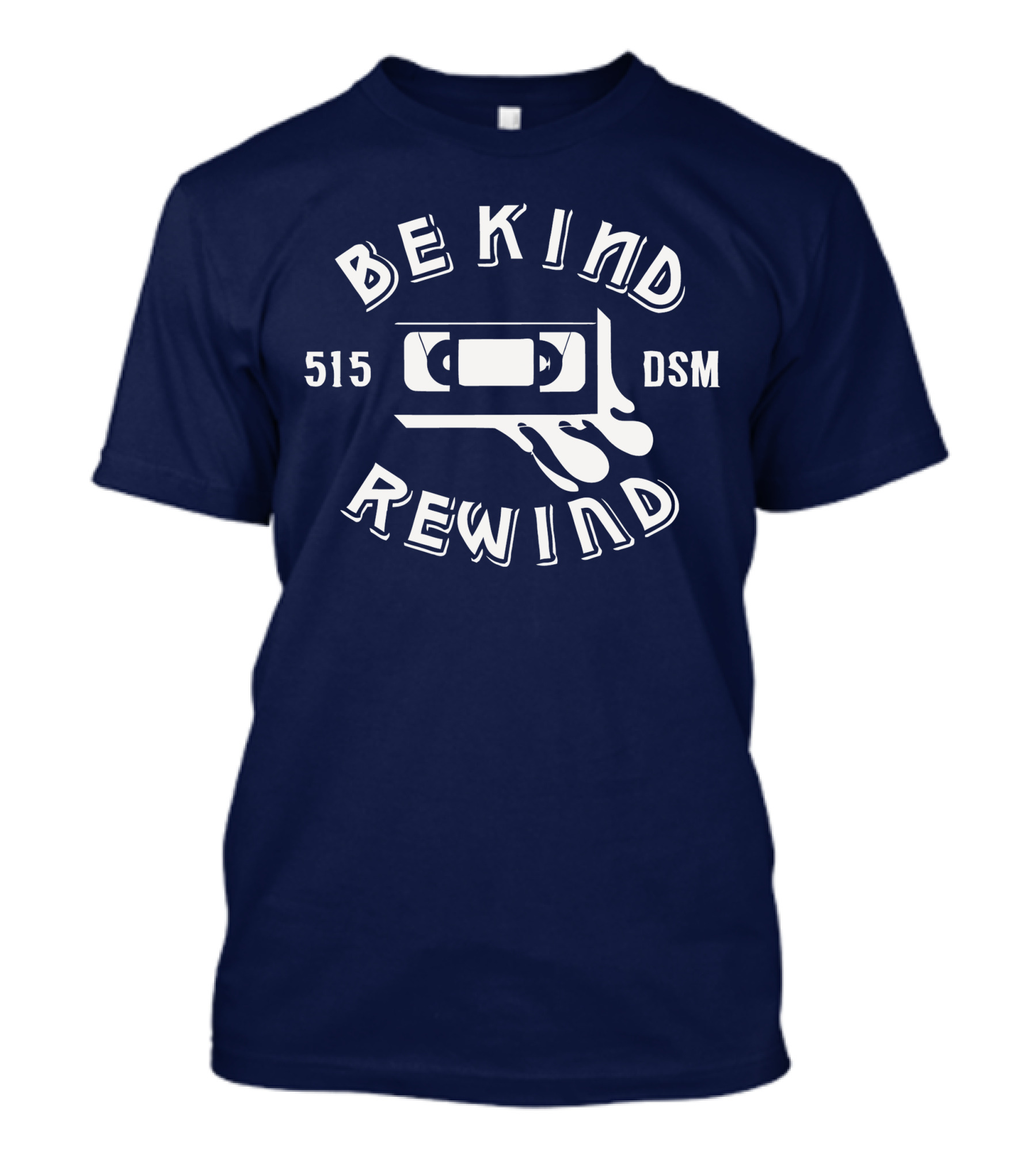 Be Kind Rewind 515 DSM VHS Tape Des Moines T-Shirt