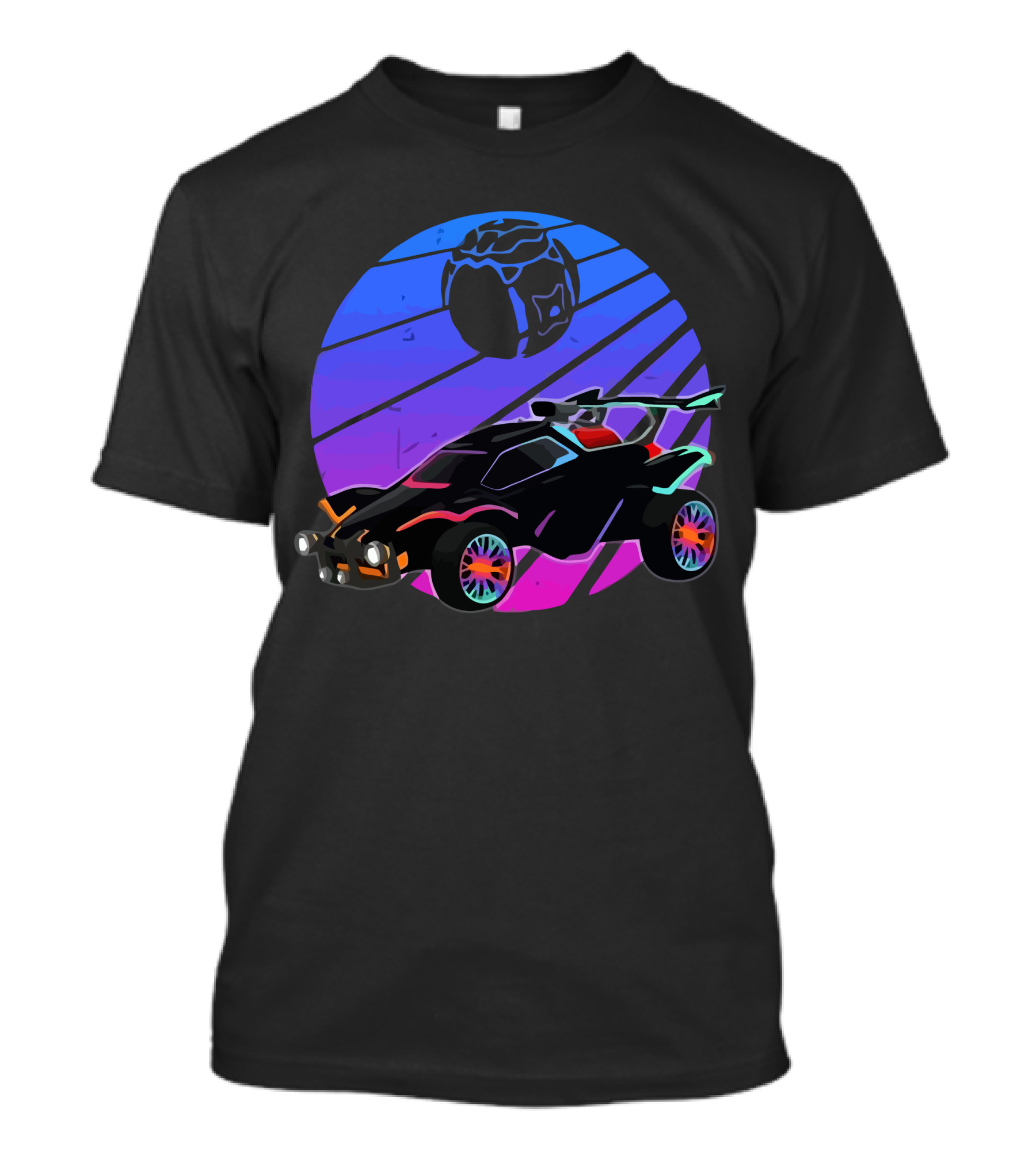 Rocket Soccer Car League Vibrant Distressed Gamer T-Shirt