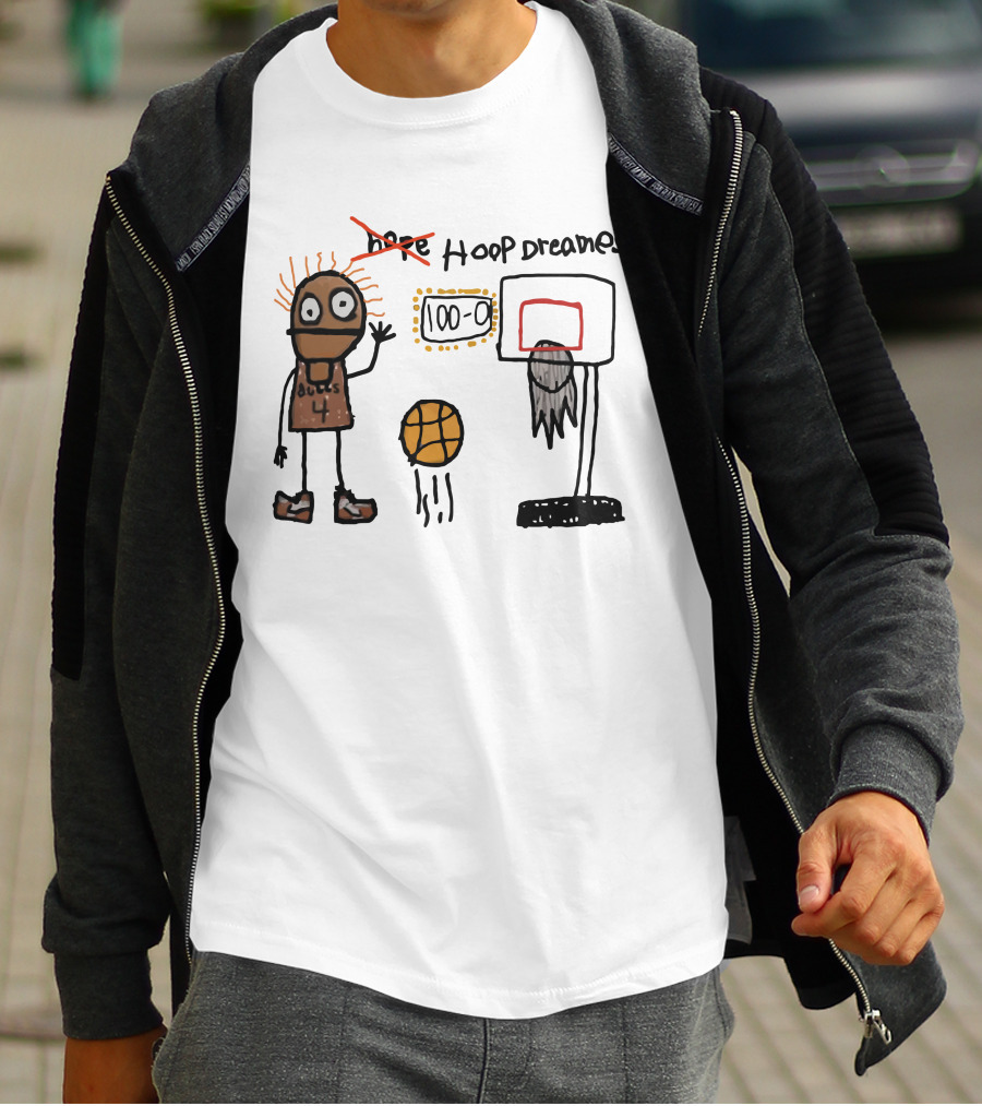 Hoop Dreams Chibi Basketball Bulls 4 Score 100-0 T-Shirt