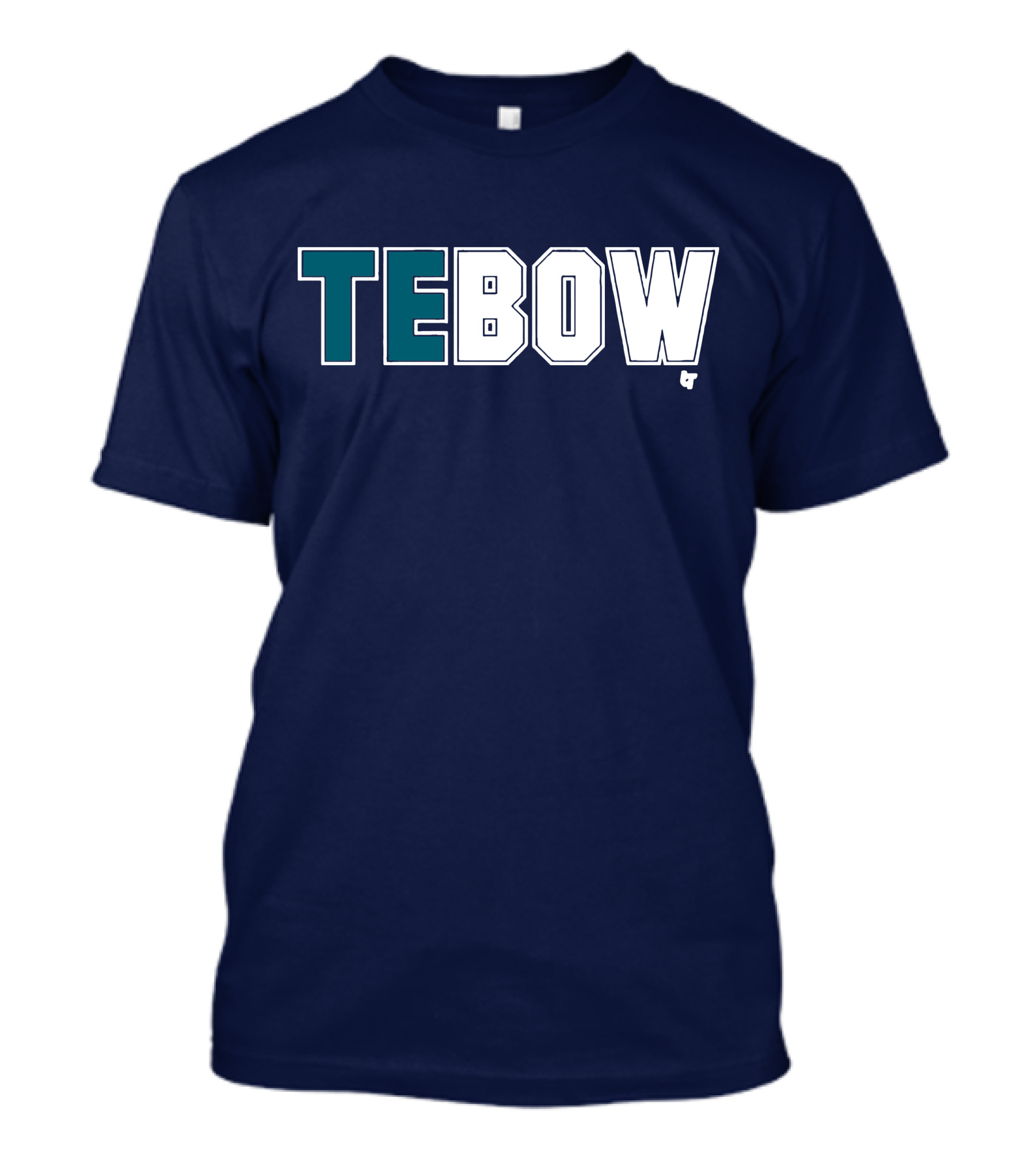 TEBOW Tim Tebow Dark Blue Block Lettering T-Shirt