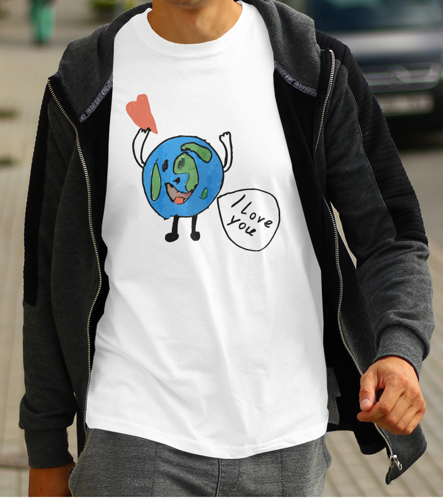 I Love You Earth Heart T-Shirt