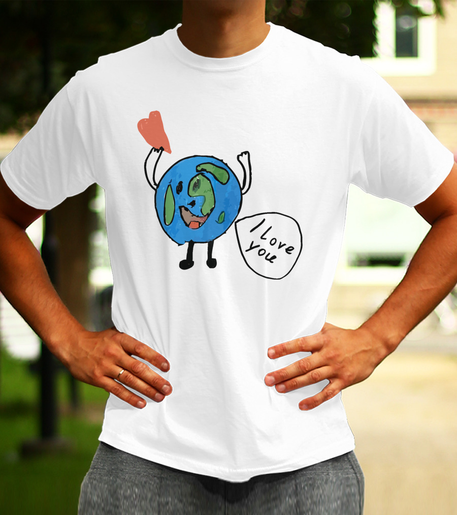 I Love You Earth Heart T-Shirt