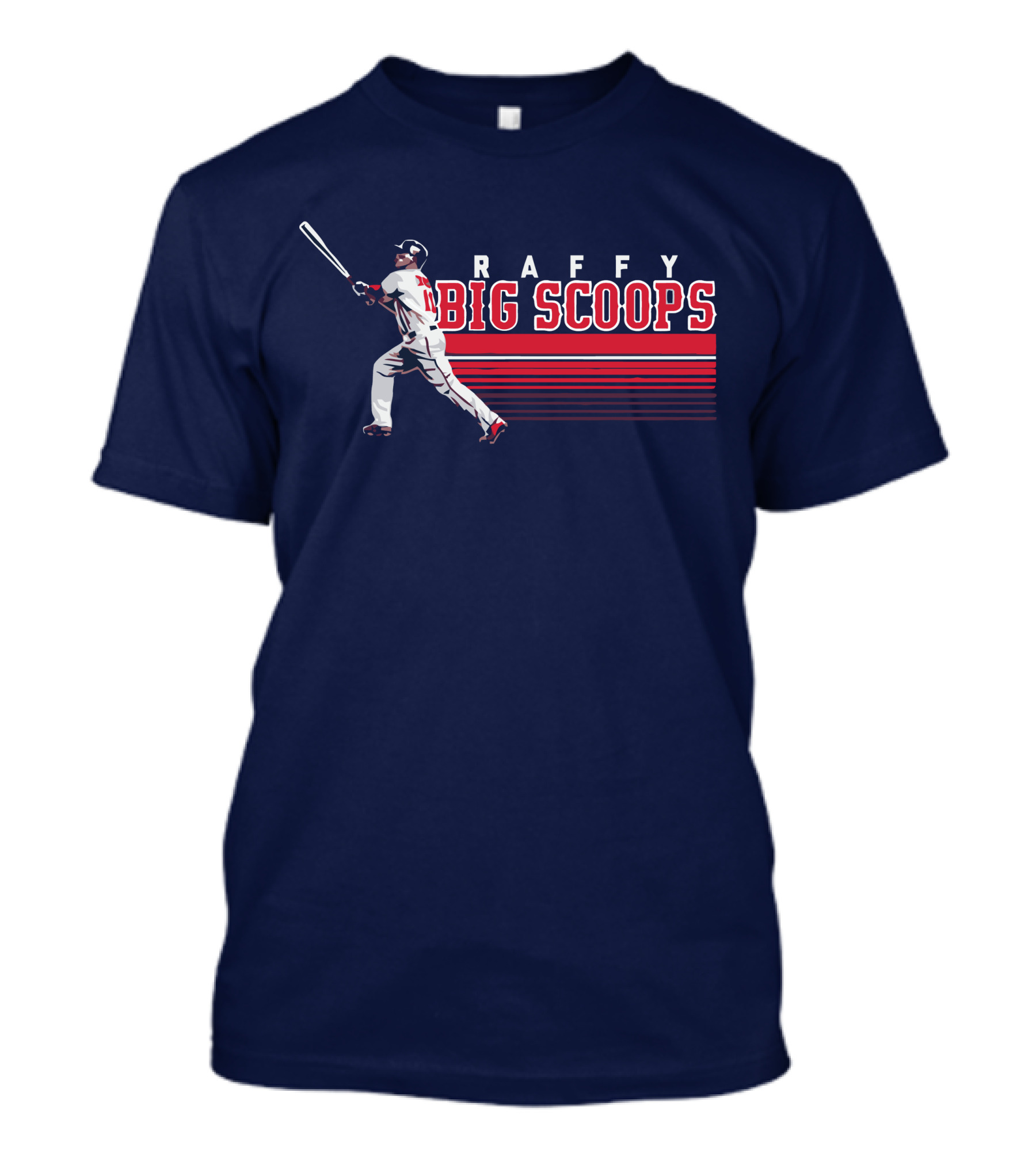 Raffy Big Scoops Baseball Player Silhouette With Bat T-Shirt