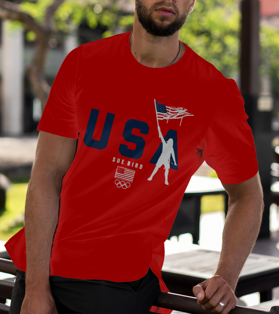 USA Sue Bird Flag Bearer Olympic T-Shirt