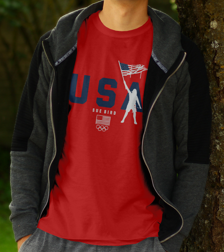 USA Sue Bird Flag Bearer Olympic T-Shirt